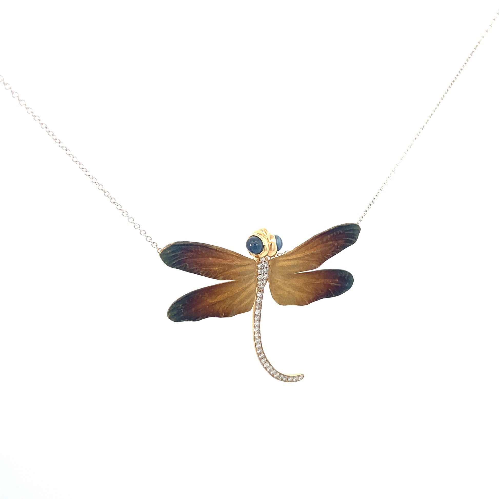 Simon G 18K Dragonfly Necklace with Diamonds | Simon G | Luby 