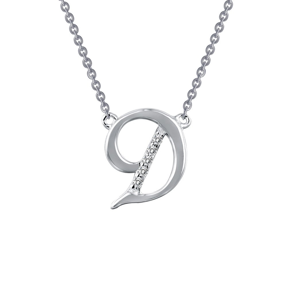 Designer Pave Initial Pendant Necklace | Lafonn | Luby 