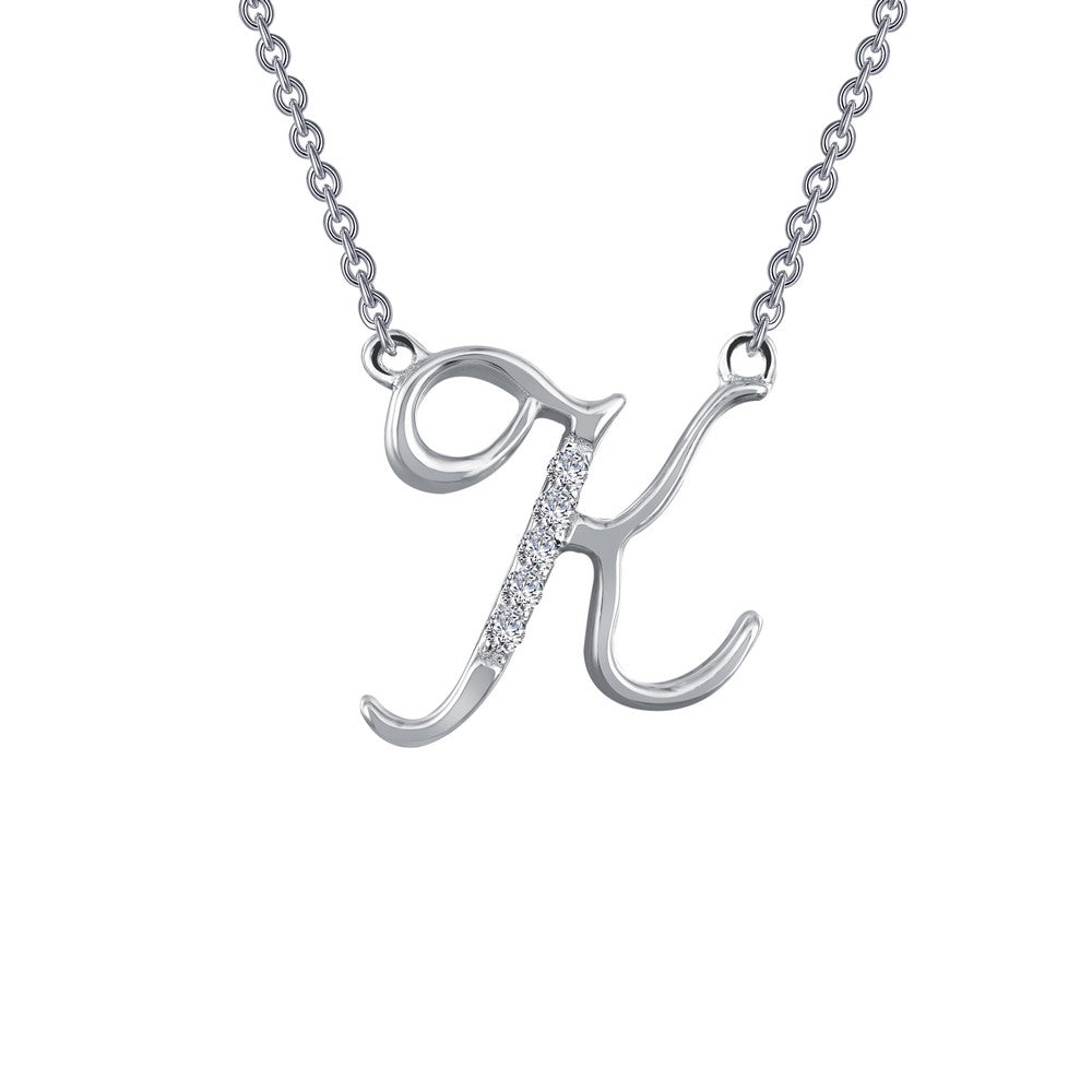 Designer Pave Initial Pendant Necklace | Lafonn | Luby 