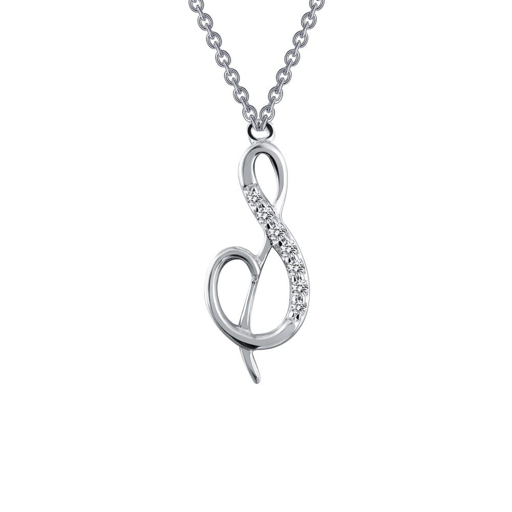 Designer Pave Initial Pendant Necklace | Lafonn | Luby 