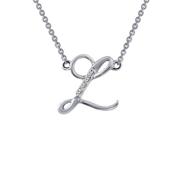 Designer Pave Initial Pendant Necklace | Lafonn | Luby 