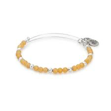Classics Marigold Beads Bangle Bracelet (Silver/Orange) | Alex and Ani | Luby 