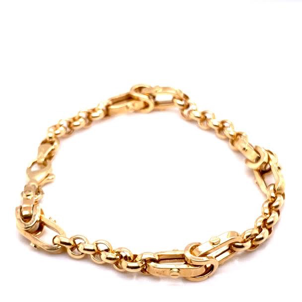 14K Fashion Link Gold Bracelet | Luby Gold Collection | Luby 