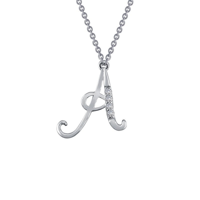 Designer Pave Initial Pendant Necklace | Lafonn | Luby 