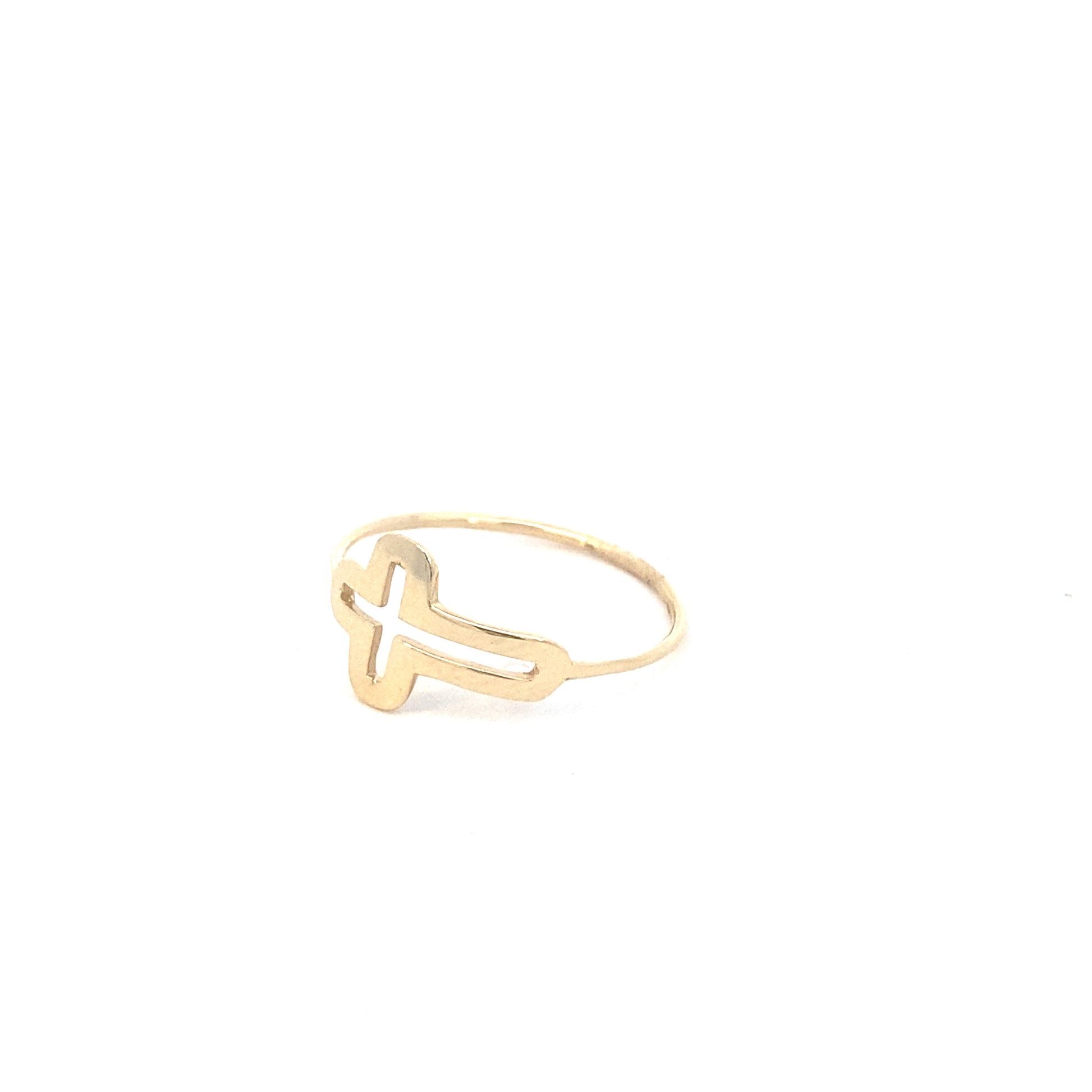 14k Gold Cross Ring | Luby Gold Collection | Luby 