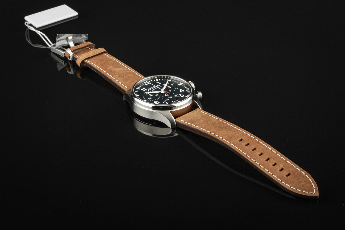 Startimer Pilot Chronograph Big Date (Silver-Blue) | Alpina | Luby 