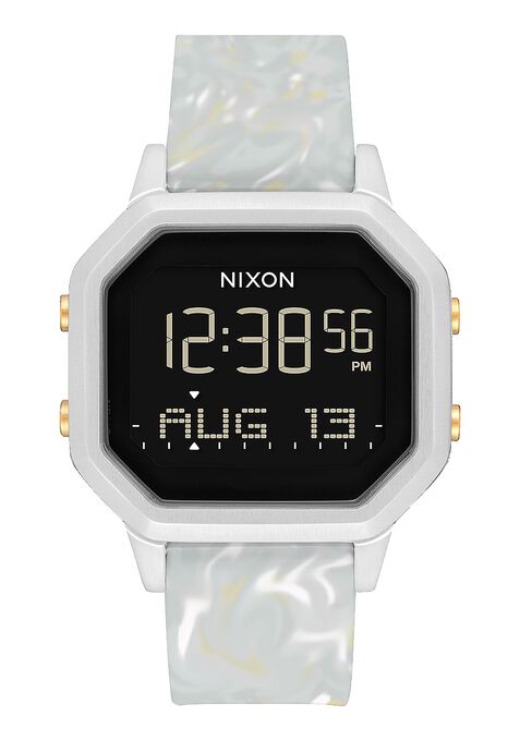 Sirena Stainless-Steel Watch (Silver/Gray Marble) | Nixon | Luby 