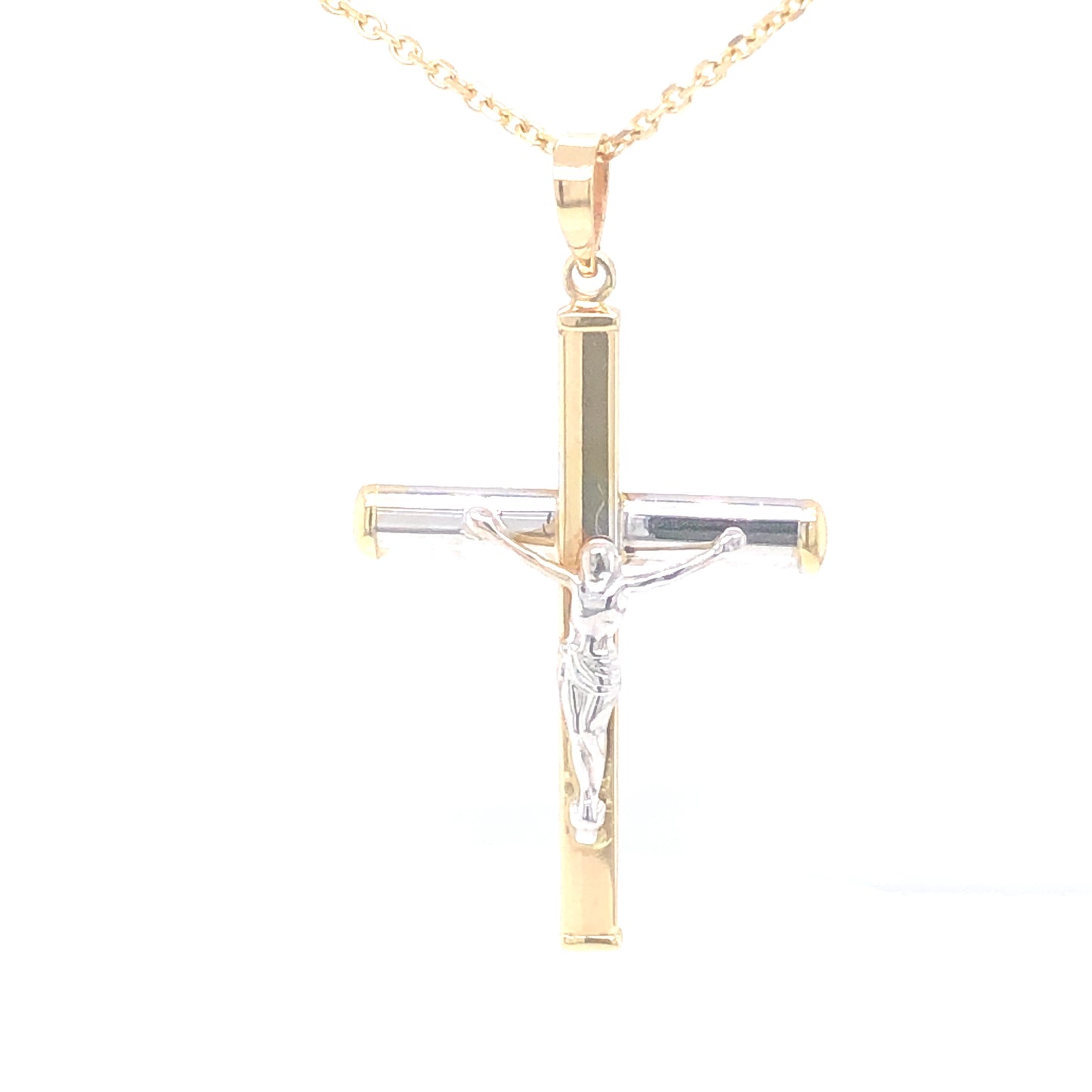 Cross Two-Tone 14k Gold Pendant | Luby Gold Collection | Luby 