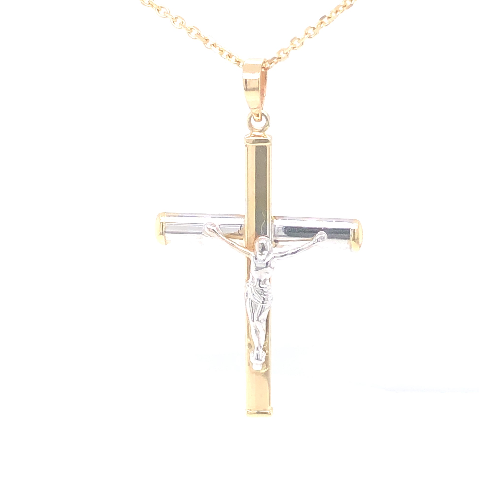 Cross Two-Tone 14k Gold Pendant | Luby Gold Collection | Luby 