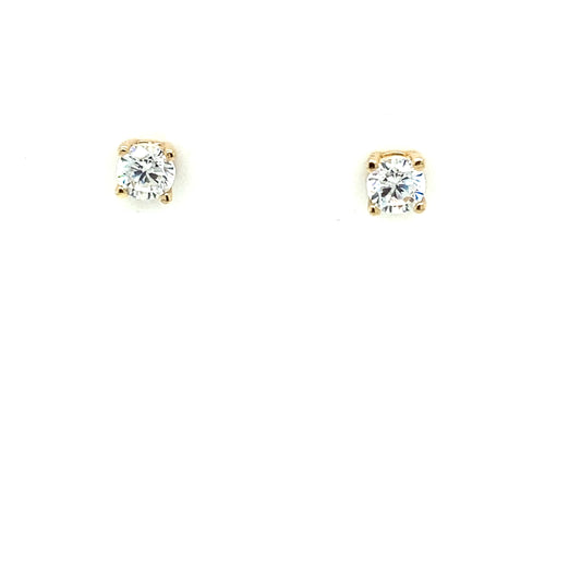 14k EARRINGS STUD 4MM | Luby Gold Collection | Luby 