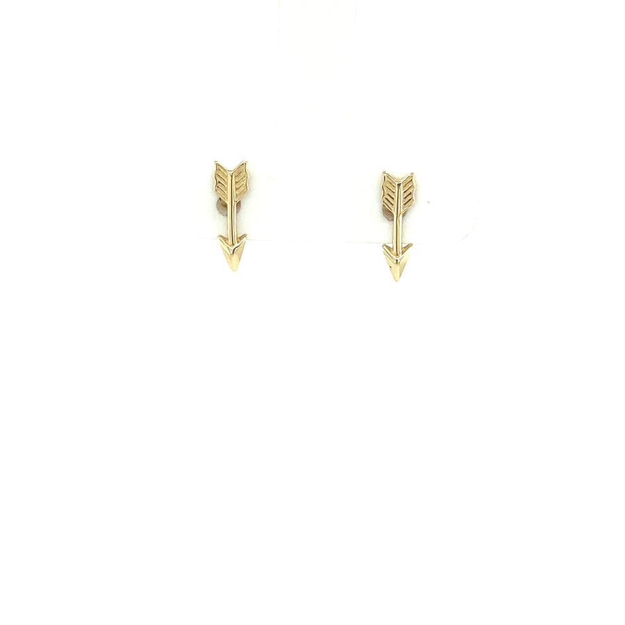 14K Arrow Stud Earring