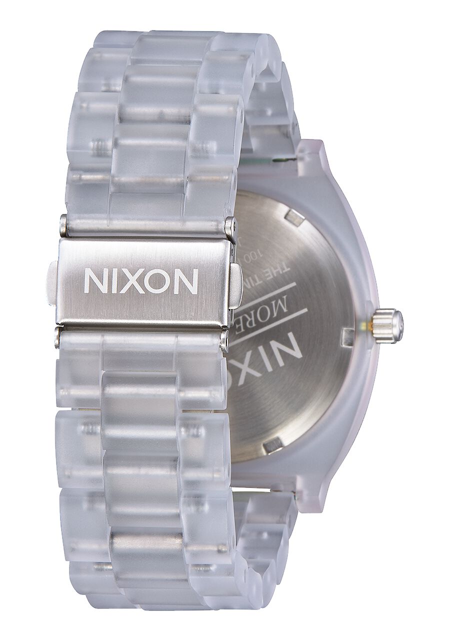 Time Teller Acetate Clear/Silver Sunray/Rainbow | Nixon | Luby 