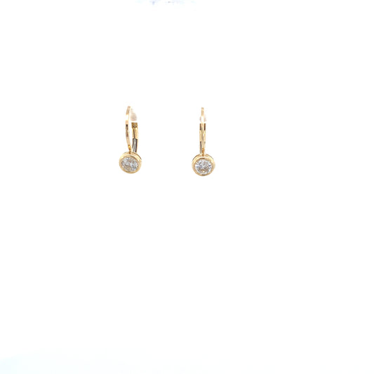 14K Gold Hoops CZ Earrings | Luby Gold Collection | Luby 