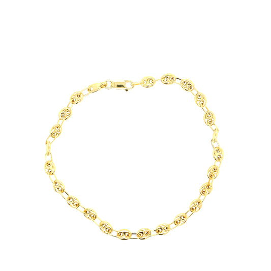 14K Gold Puff Link Bracelet | Luby Gold Collection | Luby 