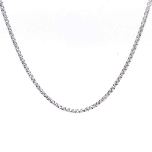 Sterling Silver Box Chain (22") | Luby Silver Collection | Luby 
