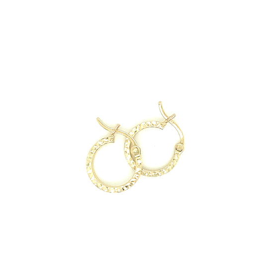 Small Hoops Faceted Earrings | Luby Gold Collection | Luby 