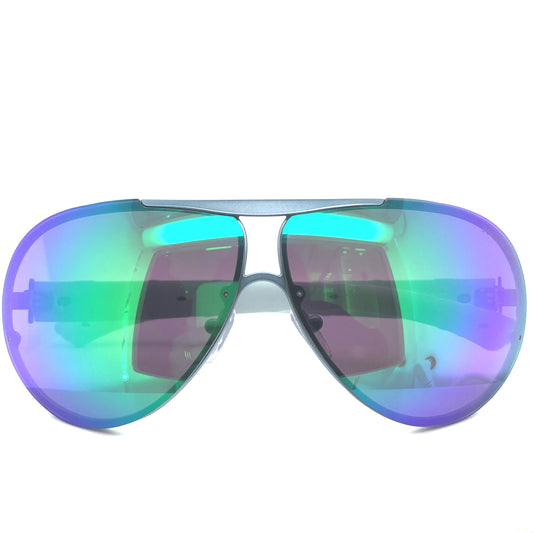 TechnoMarine Pilot Daytona Sunglasses (Silver/Blue/Green) | Techno Marine | Luby 