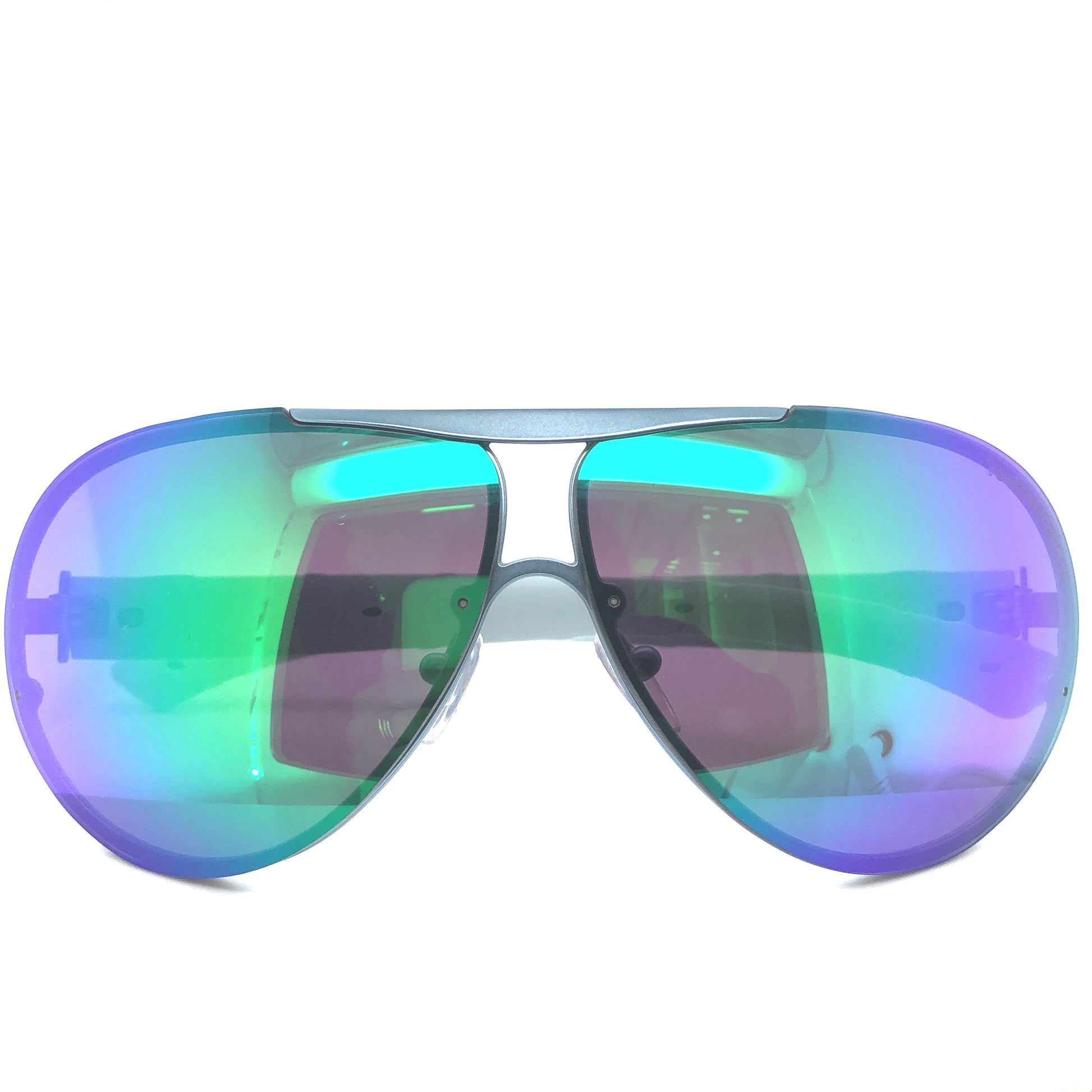 TechnoMarine Pilot Daytona Sunglasses (Silver/Blue/Green) | Techno Marine | Luby 