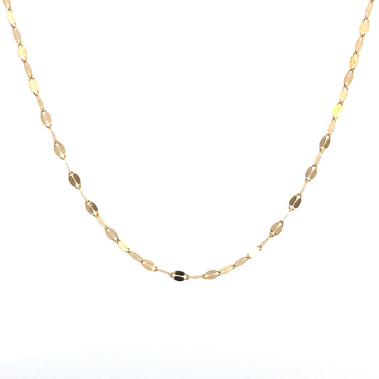 14K Gold Flat Link Chain | Luby Gold Collection | Luby 