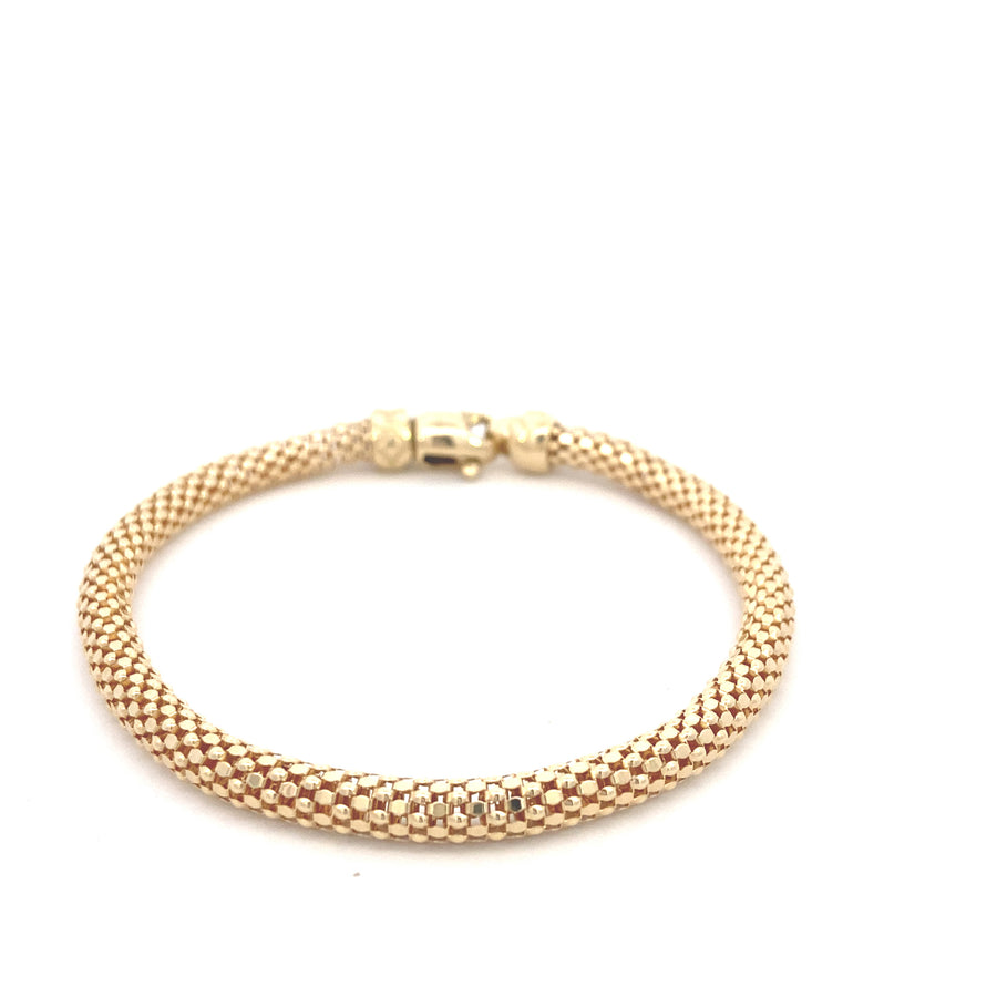 14K Gold Bold Box Bracelet