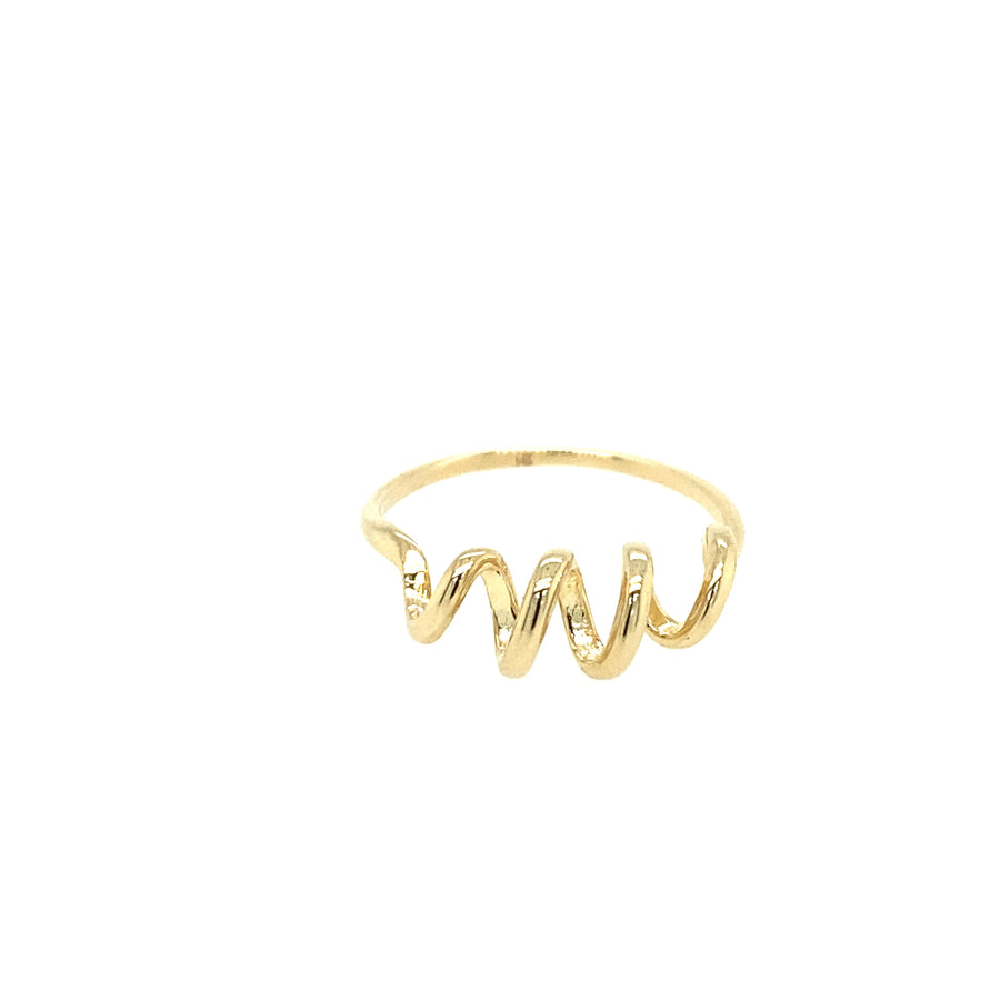 14K Gold Spring Style Ring