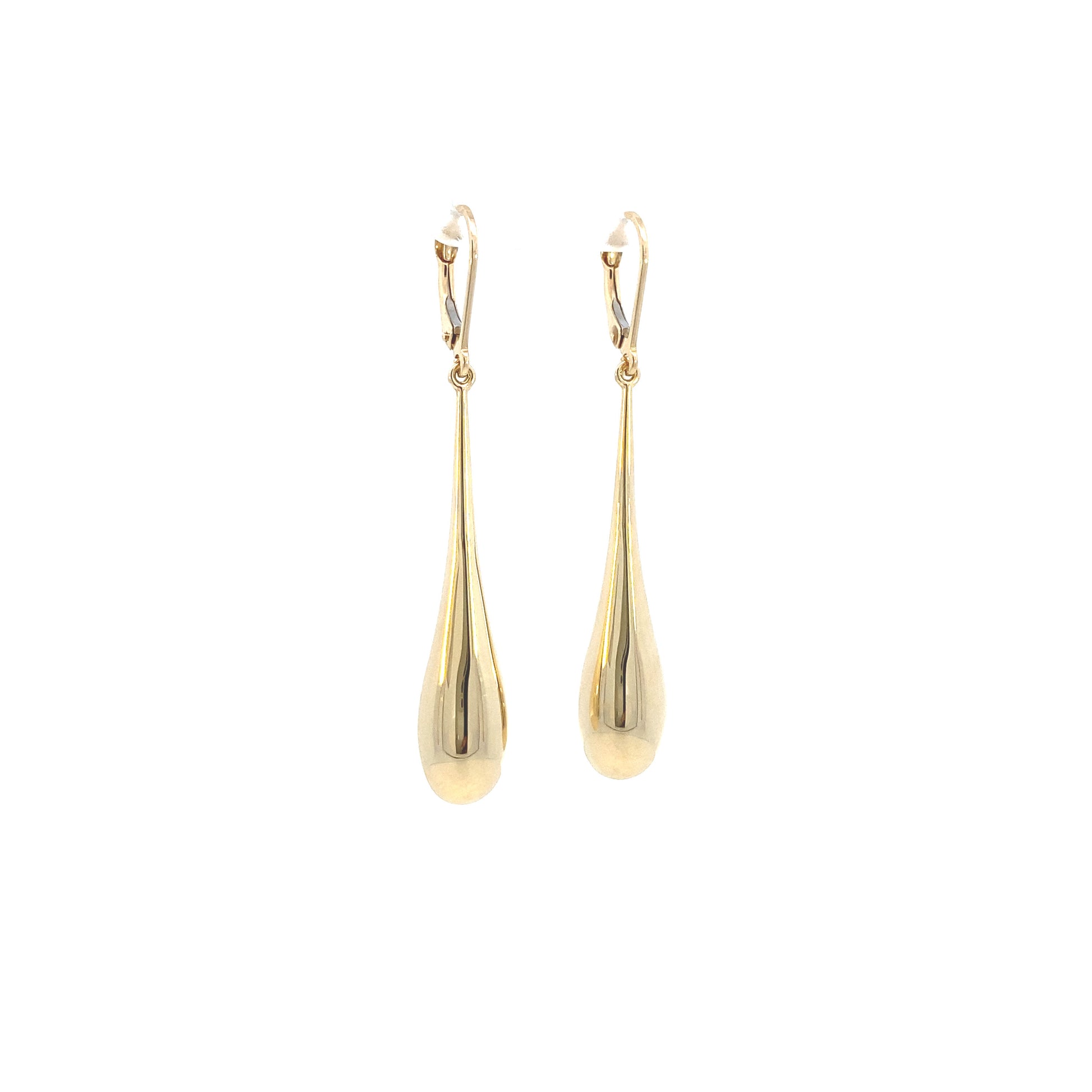 14K Gold Drop Hoop Earrings | Luby Gold Collection | Luby 