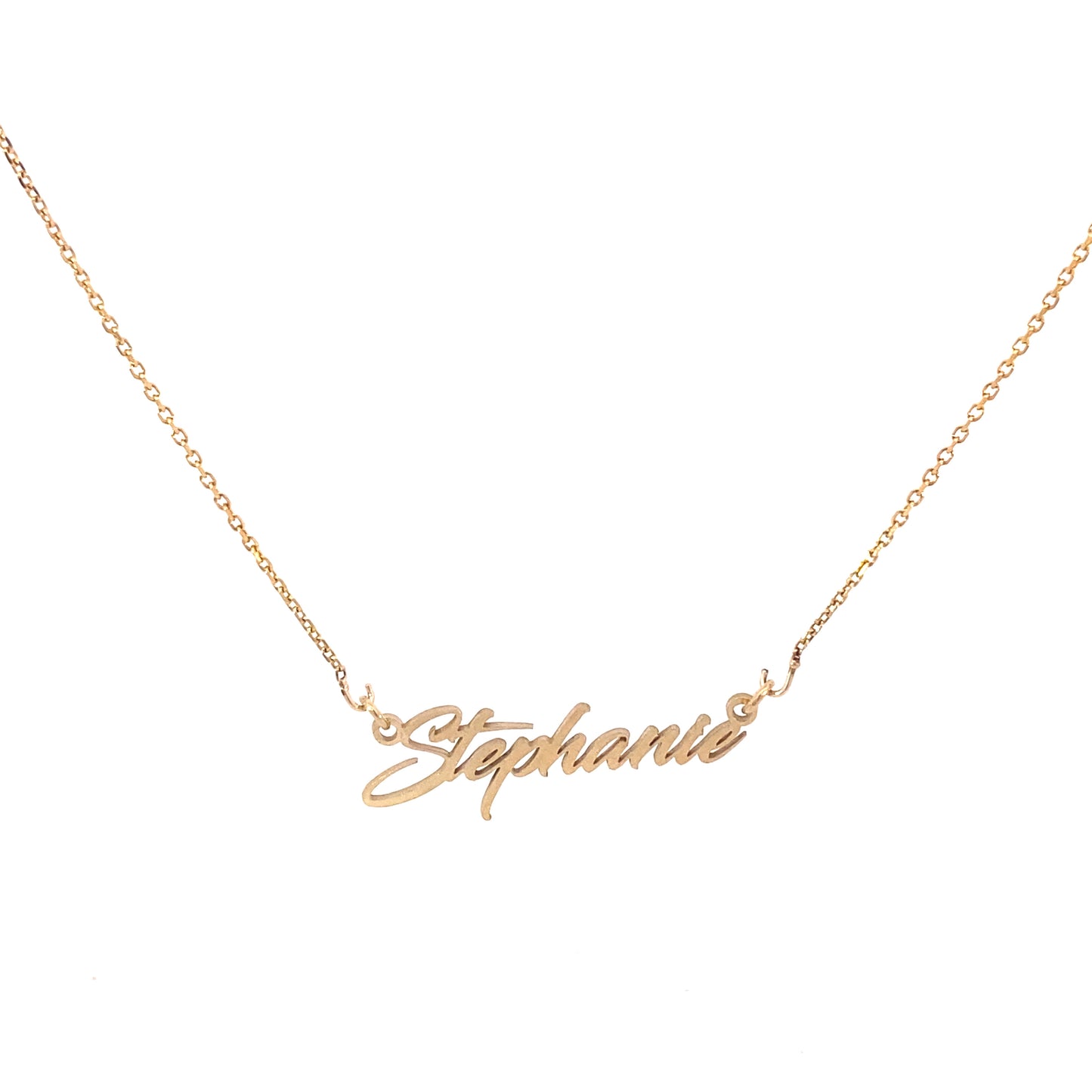 14K Gold Personalized Name BW Cursive | Luby Gold Collection | Luby 