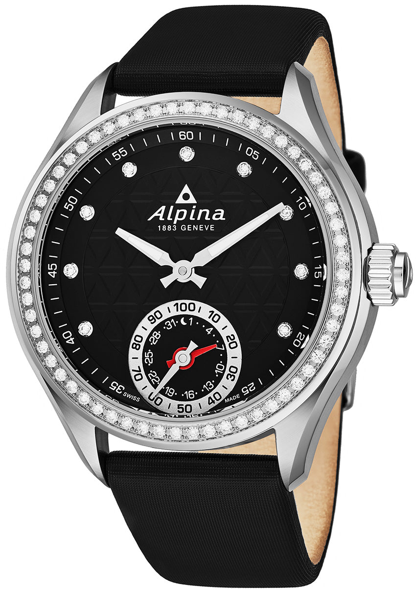 Horological Smartwatch (Black; Full Diamond) | Alpina | Luby 