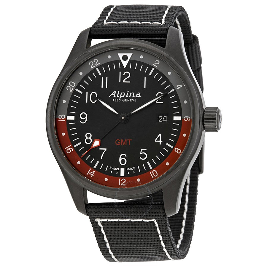 Startimer Pilot GMT (Black-Red) | Alpina | Luby 