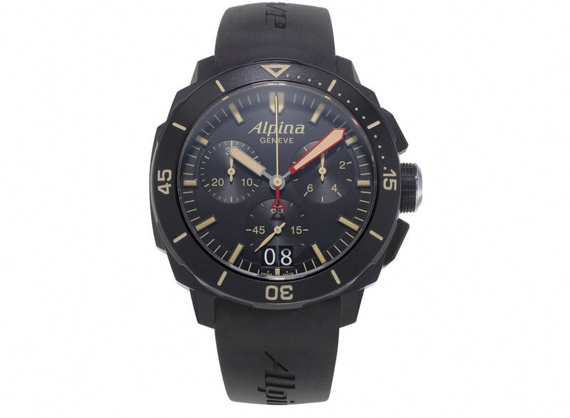 Seastrong Diver 300 Chronograph (Black) | Alpina | Luby 