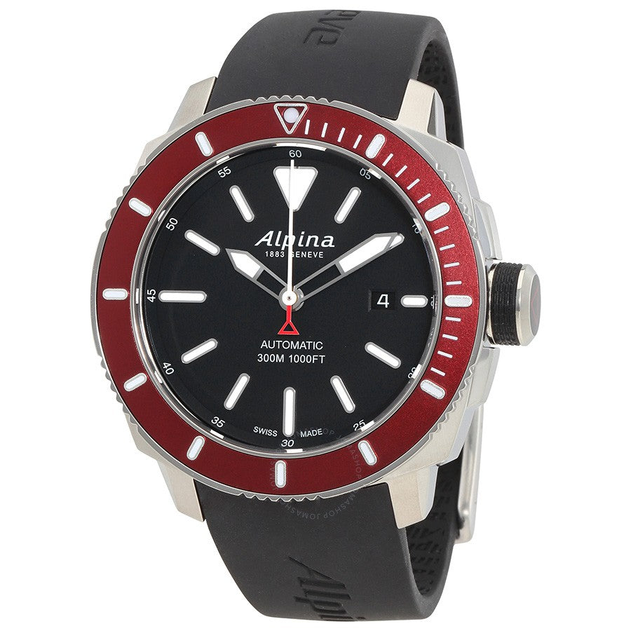 Seatrong Diver 300 Automatic (Black-Red) | Alpina | Luby 