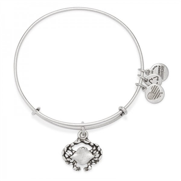 Crab Charm Bangle Bracelet (Silver) | Alex and Ani | Luby 