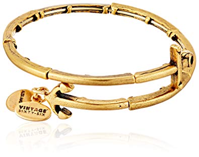 Anchor Metal Wrap Bangle Bracelet (Gold) | Alex and Ani | Luby 