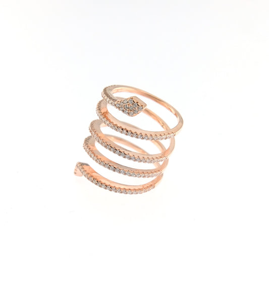 Marcello Pane Snake Rose Gold Ring 925 | Marcello Pane | Luby 