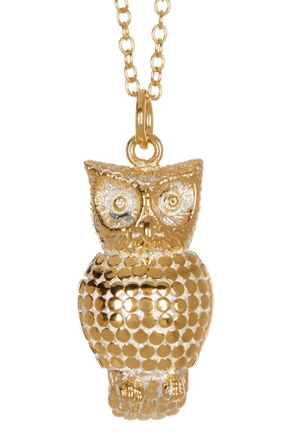 Owl Pendant Necklace (Gold) | Anna Beck | Luby 