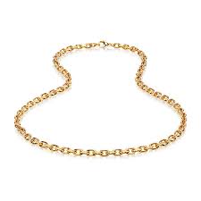 7mm Gold Steel Cuban Link Necklace | ARZ Steel | Luby 
