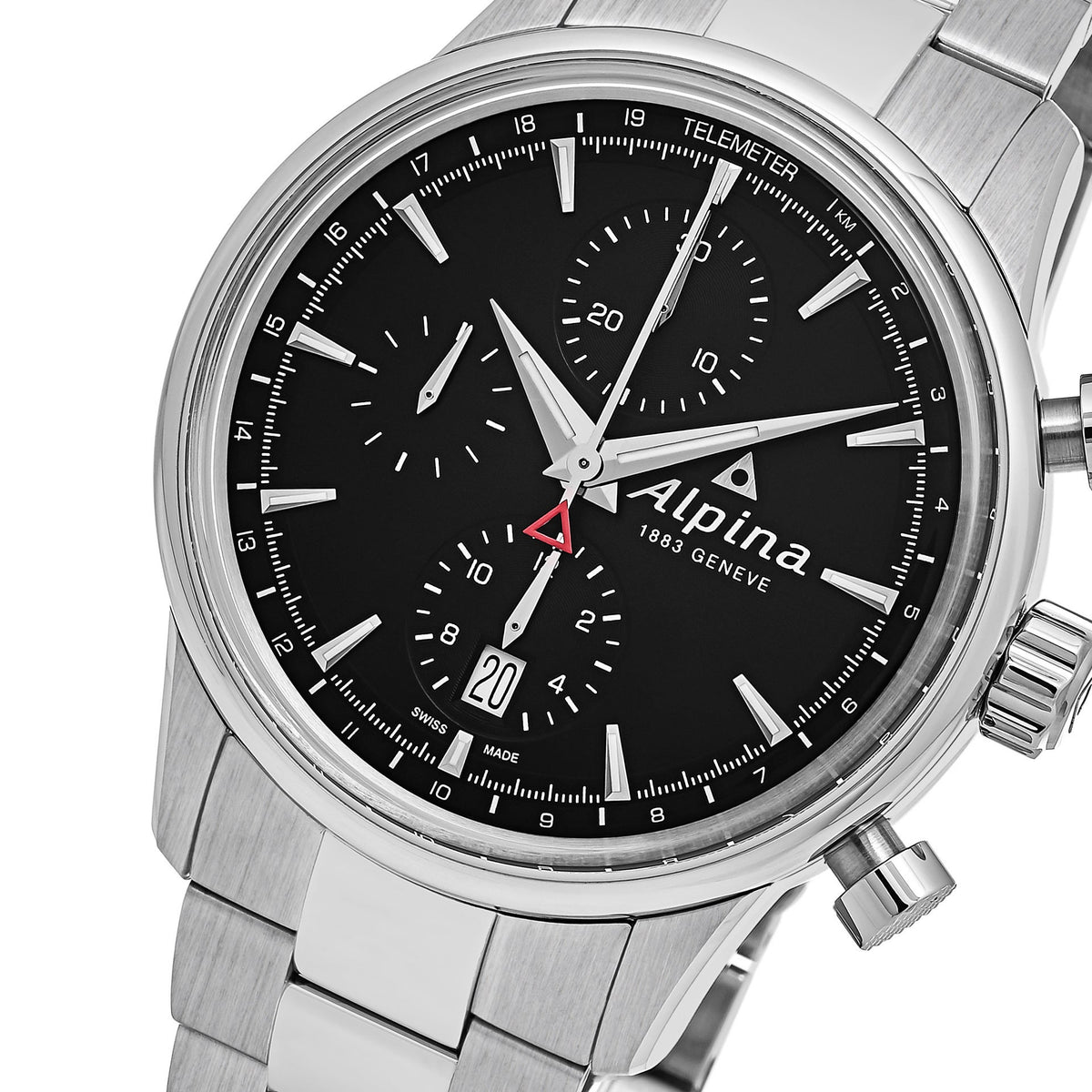 Alpiner Chronograph (Silver-Black) | Alpina | Luby 