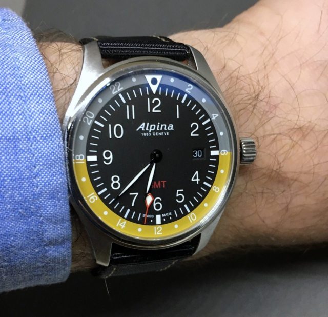 Startimer Pilot GMT (Black-Yellow) | Alpina | Luby 