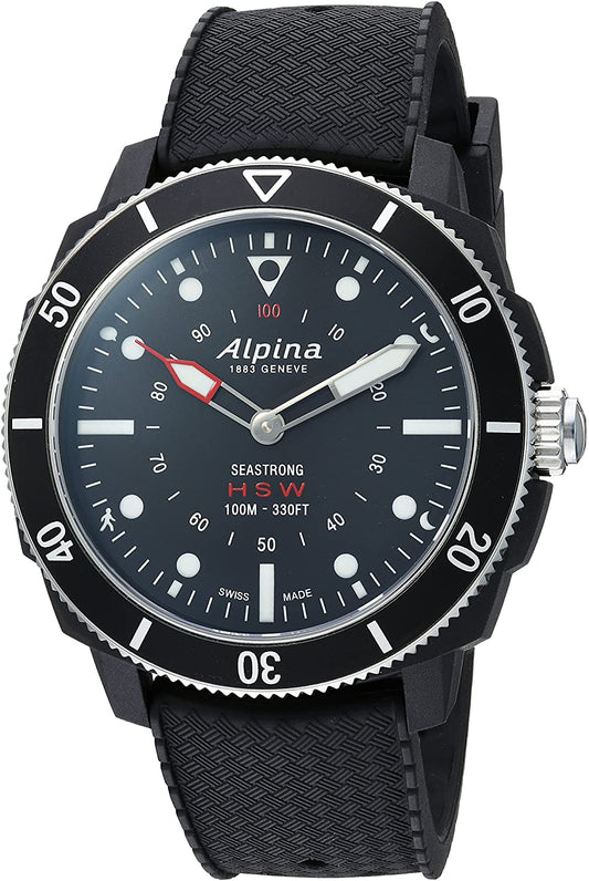 Seatrong Horological Smartwatch (Black) | Alpina | Luby 