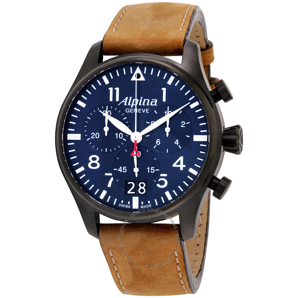 Startimer Pilot Chronograph (Black-Blue) | Alpina | Luby 
