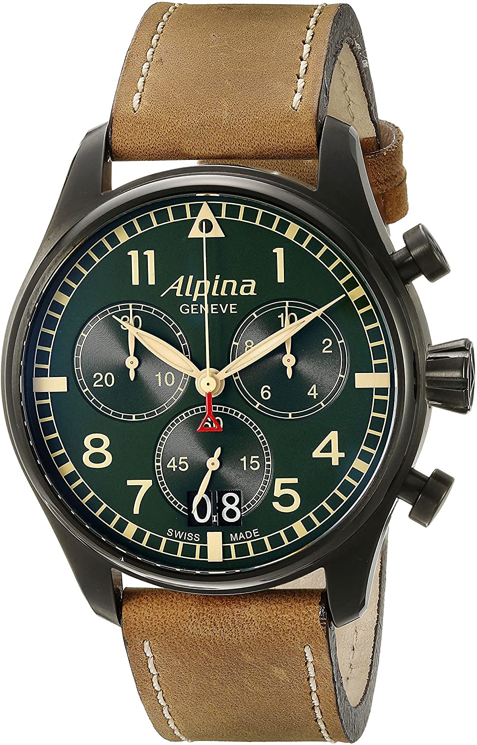 Startimer Pilot Chronograph Big Date (Green) | Alpina | Luby 