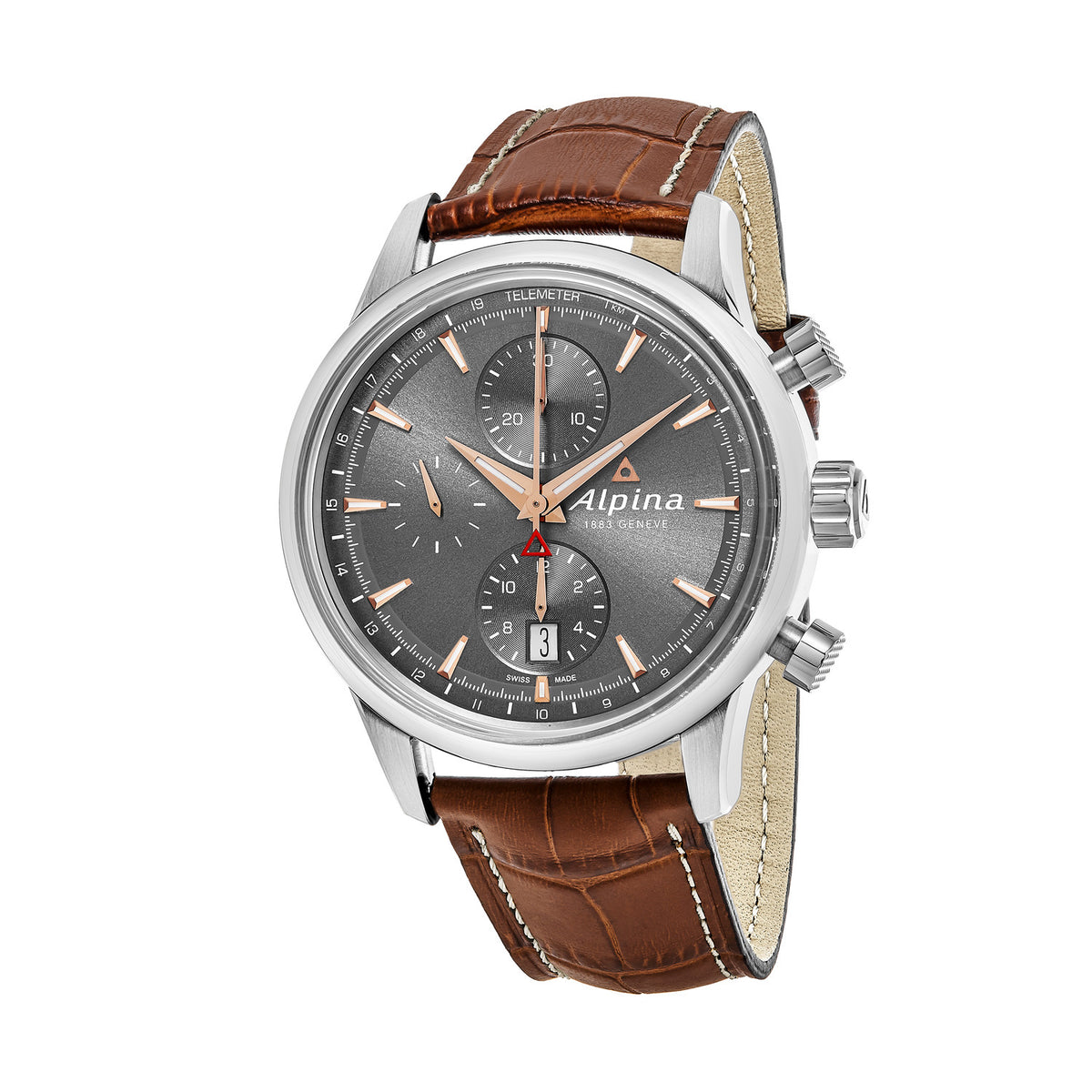 Alpiner Chronograph (Silver-Rose Gold) | Alpina | Luby 