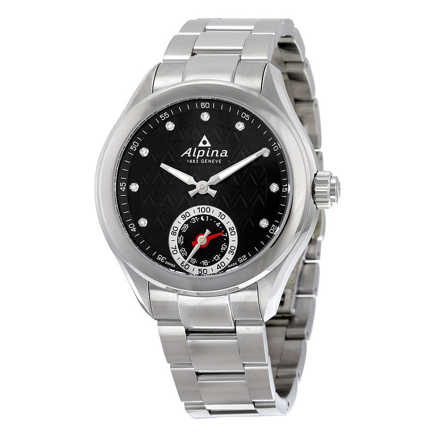 Horological Smartwatch (Silver-Black; Diamond) | Alpina | Luby 