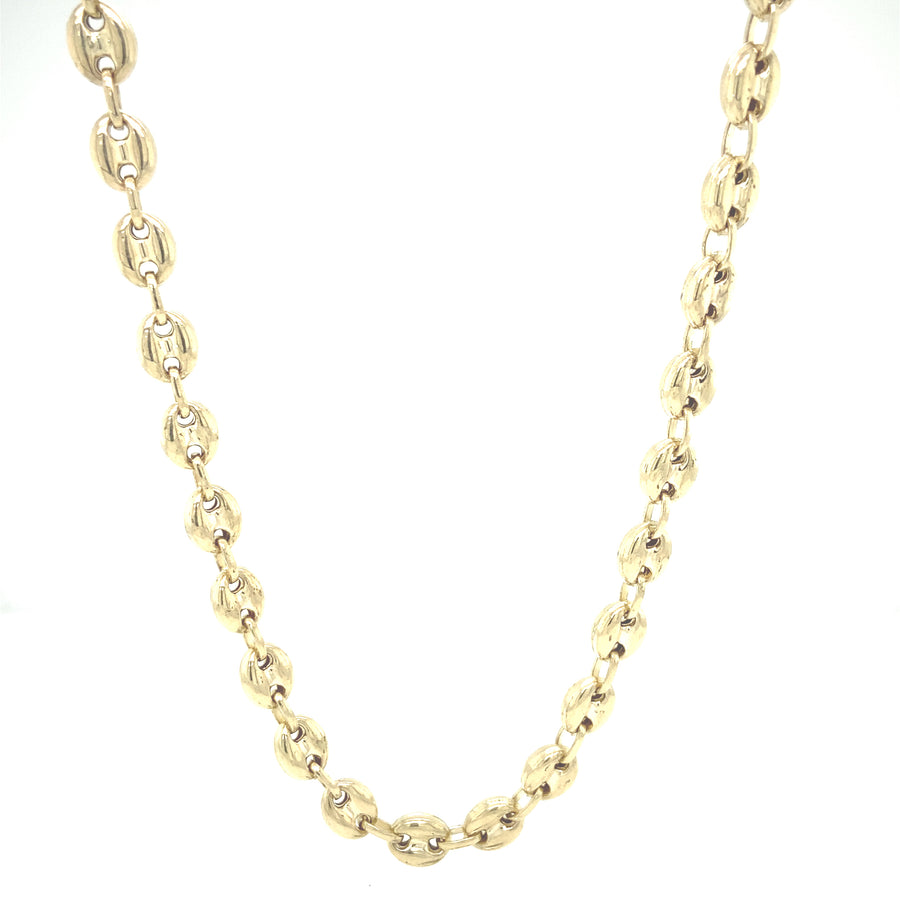 10K PUFF MARINER LINK NECKLACE  20''