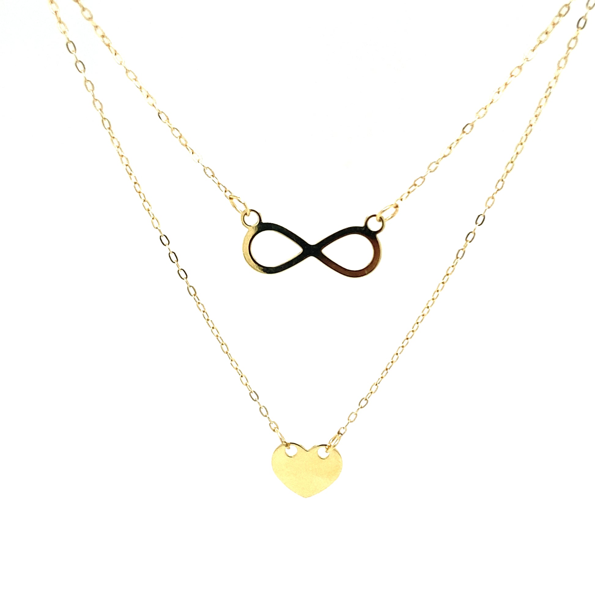 14K Gold Heart and Infinity Necklace | Luby Gold Collection | Luby 