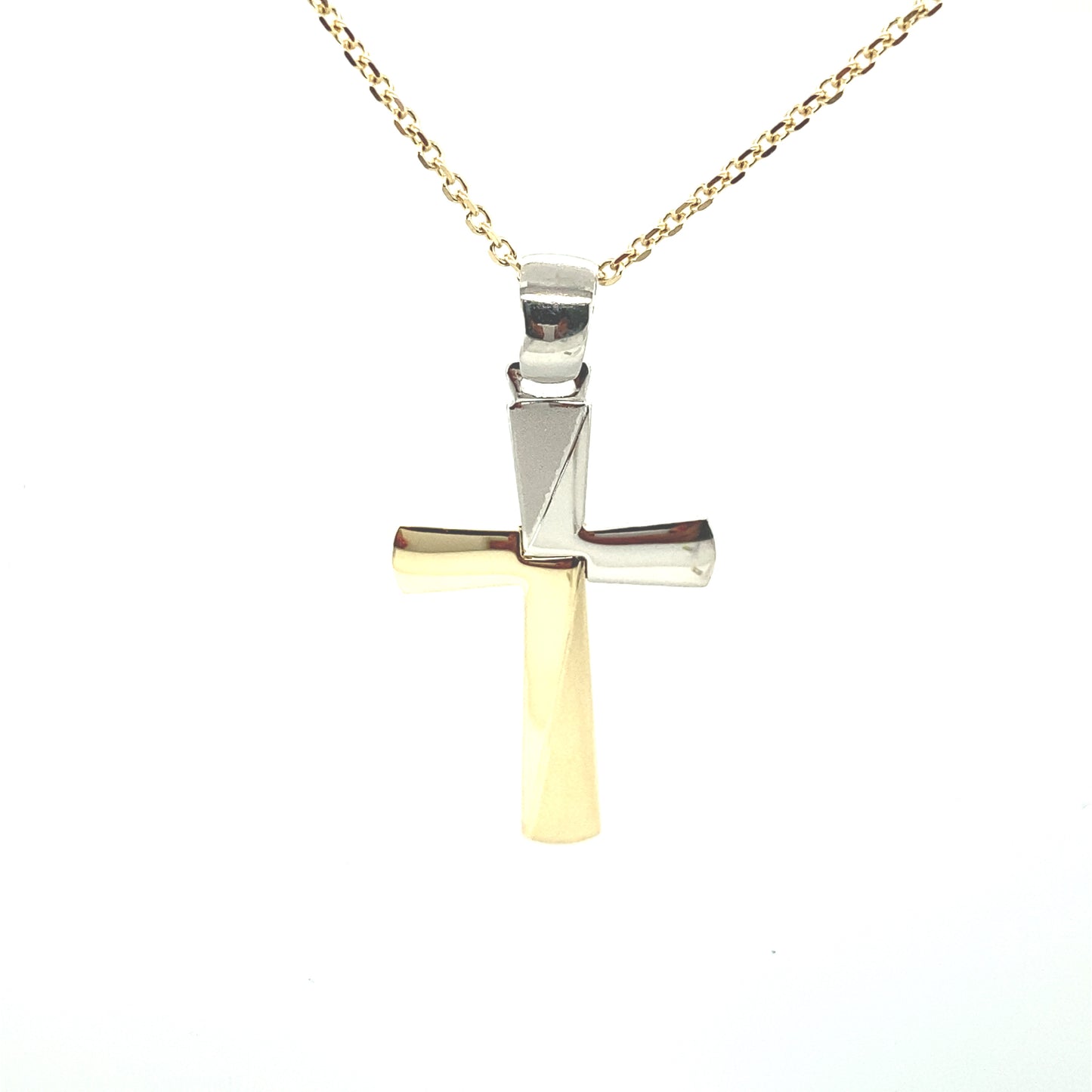 14K Cross Pendant Two Tones | Luby Gold Collection | Luby 