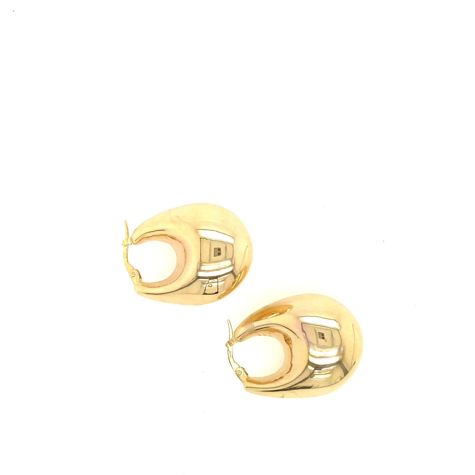 14k Gold Chunky Puff Earrings | Luby Gold Collection | Luby 