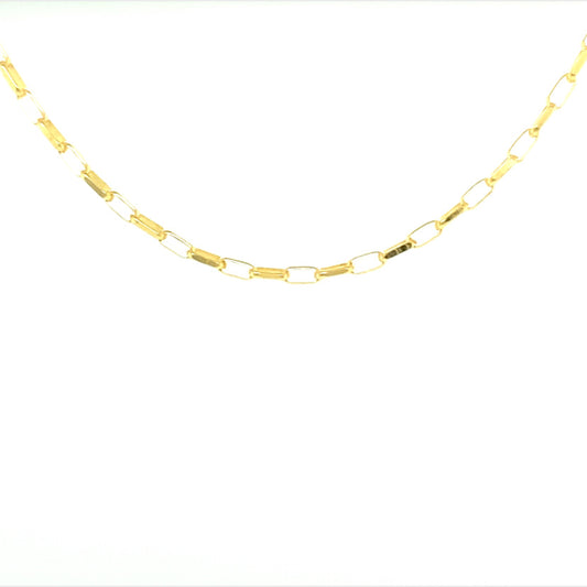 14K Gold Small Paper Clip Chain | Luby Gold Collection | Luby 