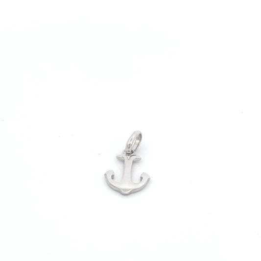 14K White Gold Anchor Pendant | Luby Gold Collection | Luby 