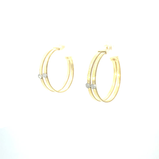 Marcello Pane Double Line Hoops | Marcello Pane | Luby 